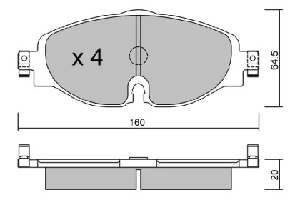 Комплект тормозных колодок (AISIN: BPVW-1028)